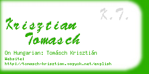 krisztian tomasch business card